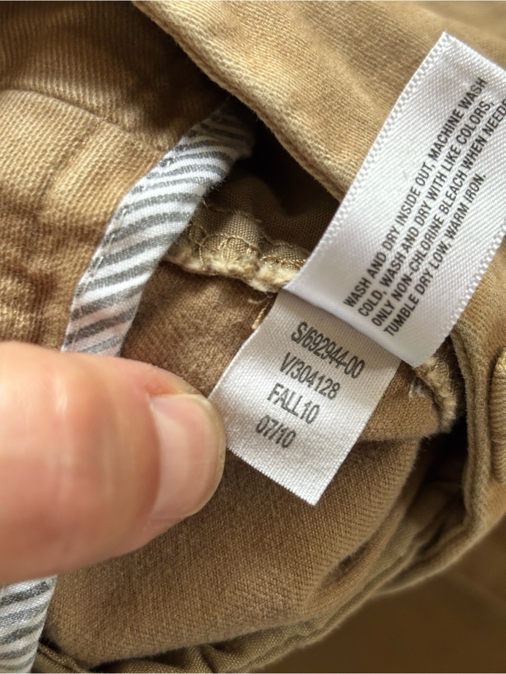 Gap The Trouser Tan Wide-Leg Cotton Pants Size 8 Tall - Picture 8 of 8